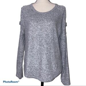 LC Couture womens large cold shoulder cut out top